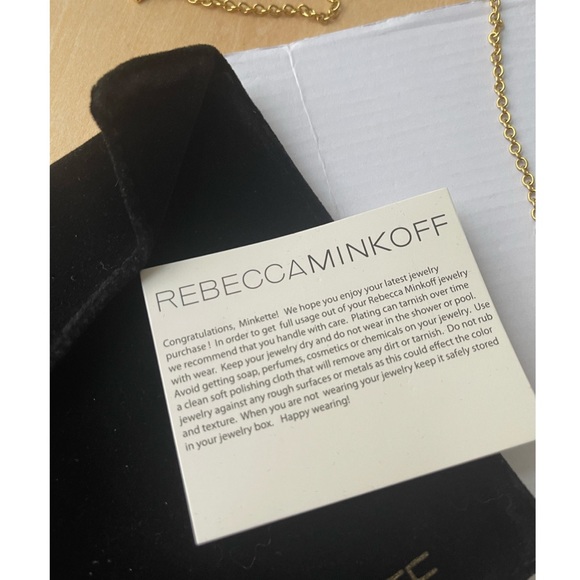 Rebecca Minkoff gold bar necklace with spikes and tassel. - Picture 4 of 5